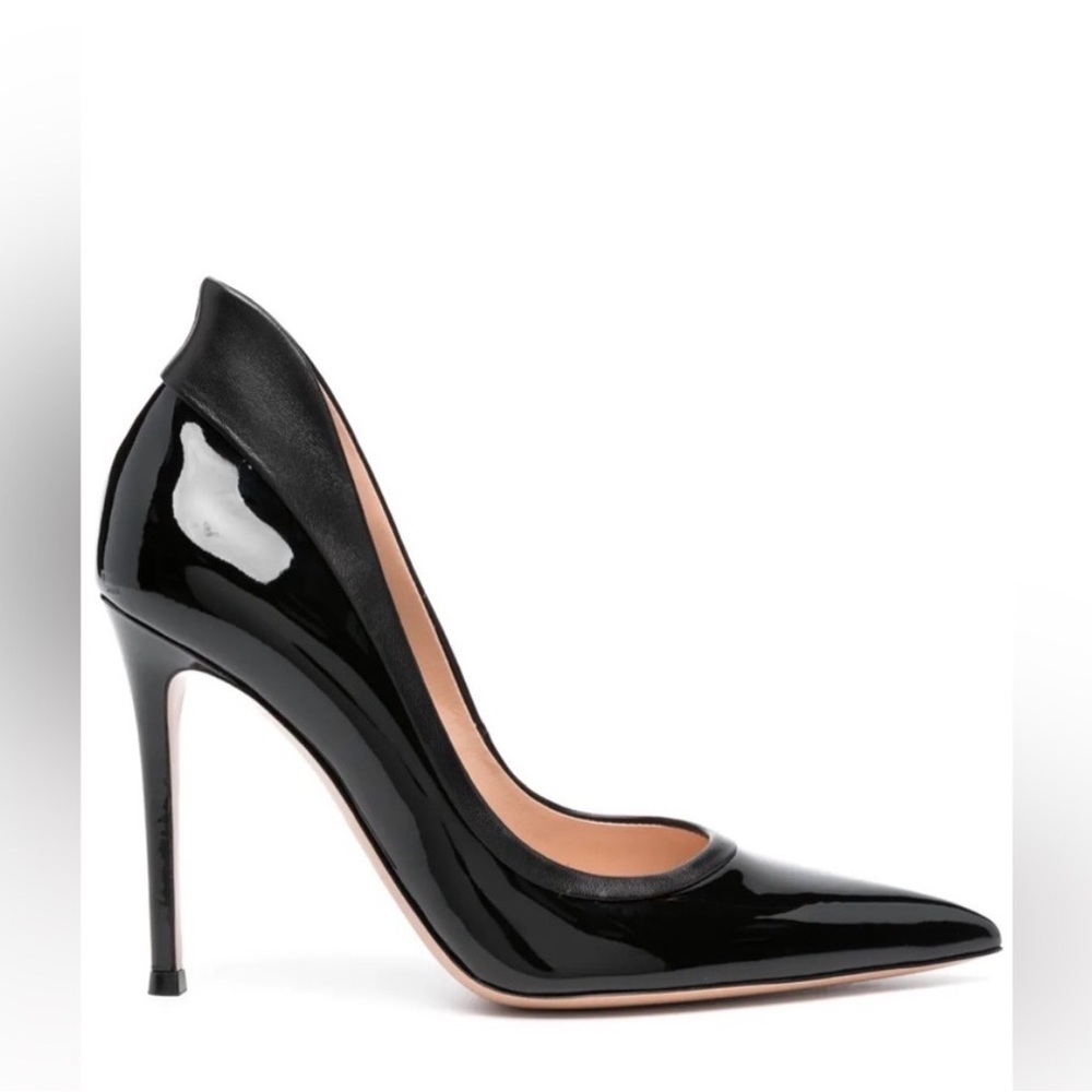 Gianvito Rossi Tuxedo 100mm Leather Pumps/7.5